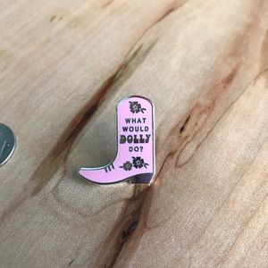Dolly Parton Boot enamel pin